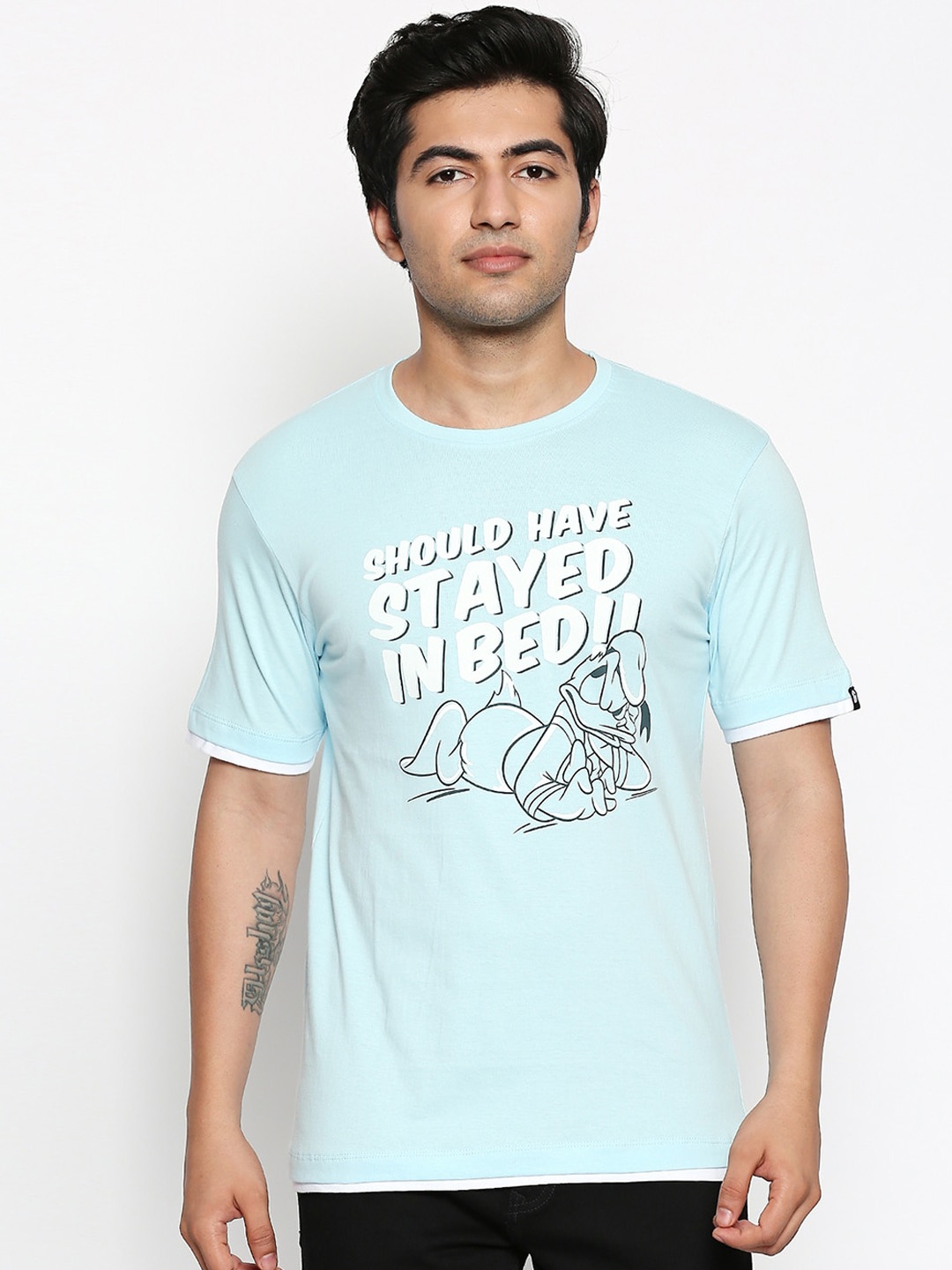 

The Souled Store Unisex Blue Donald Duck Printed Round Neck T-shirt