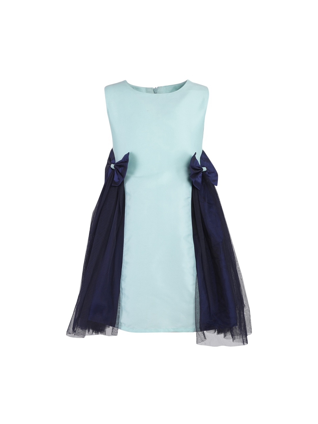 

A Little Fable Girls Blue Solid Fit and Flare Dress
