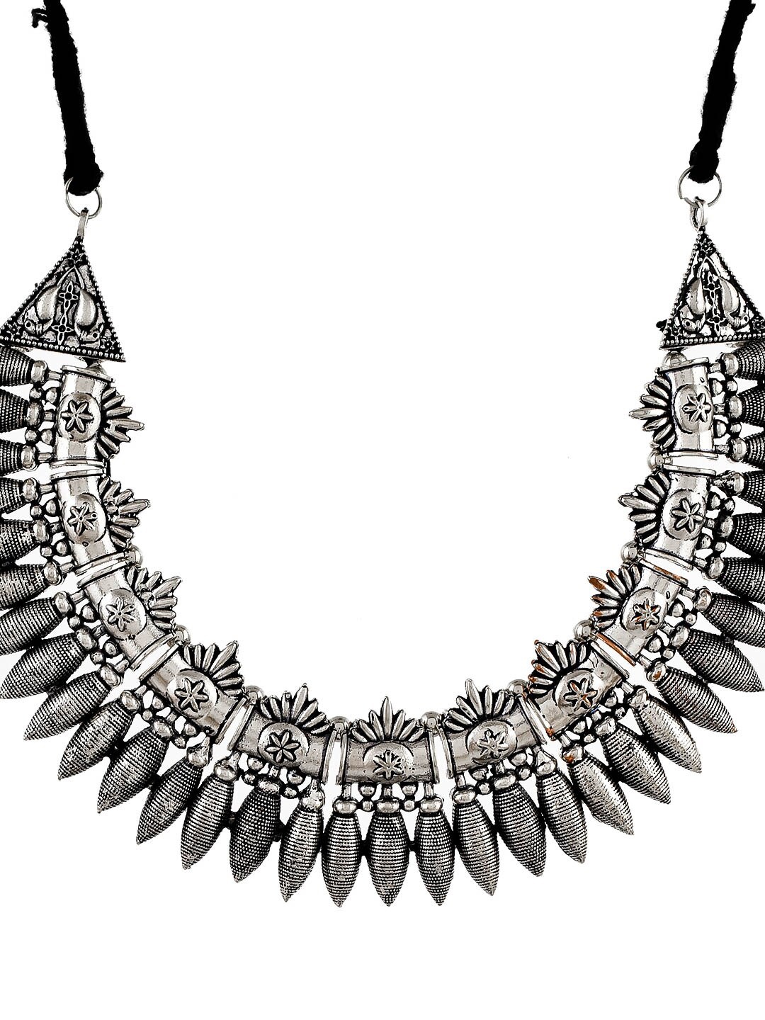 

Silvermerc Designs Silver-Plated Oxidised Trendy Choker