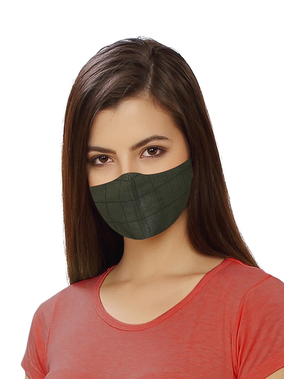 

inocenCia Unisex Olive Green 2-Ply Reusable Cloth Mask