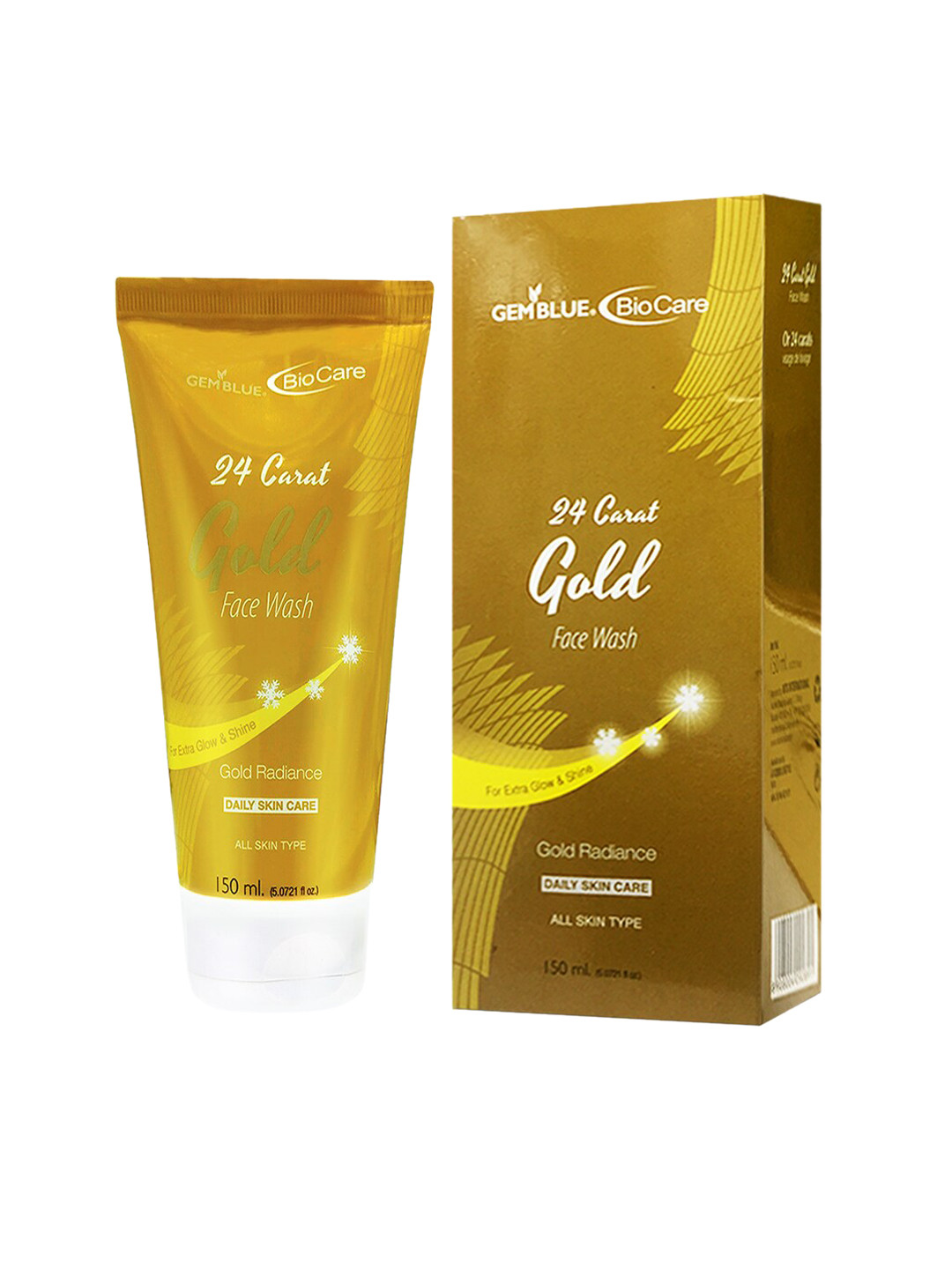 

GEMBLUE BioCare 24 Carat Gold Face Wash 150 ml, Yellow