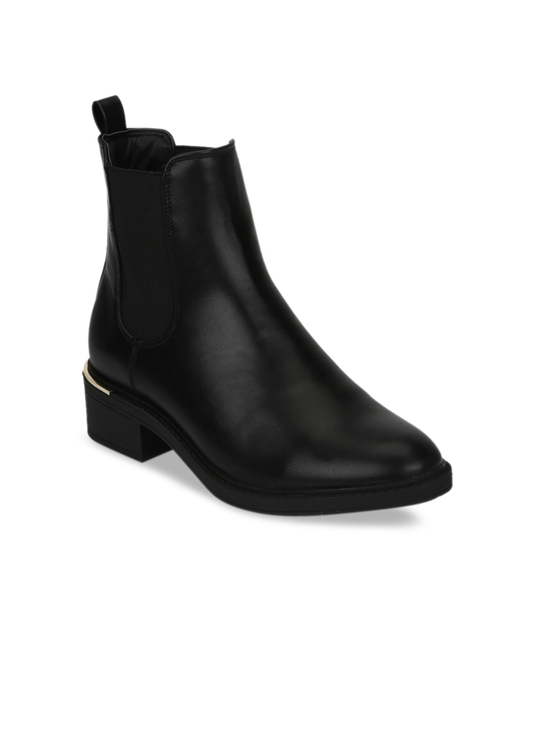 

Truffle Collection Women Black Solid Heeled Boots