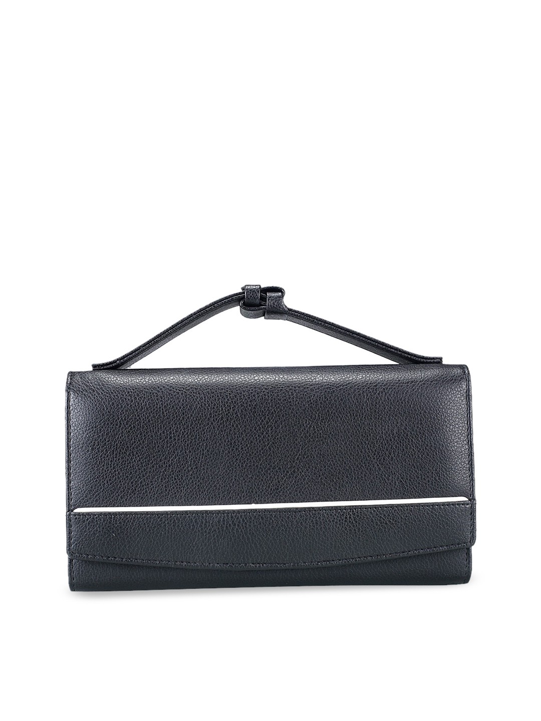 

Khadims Women Black Solid Synthetic Casual Wallet
