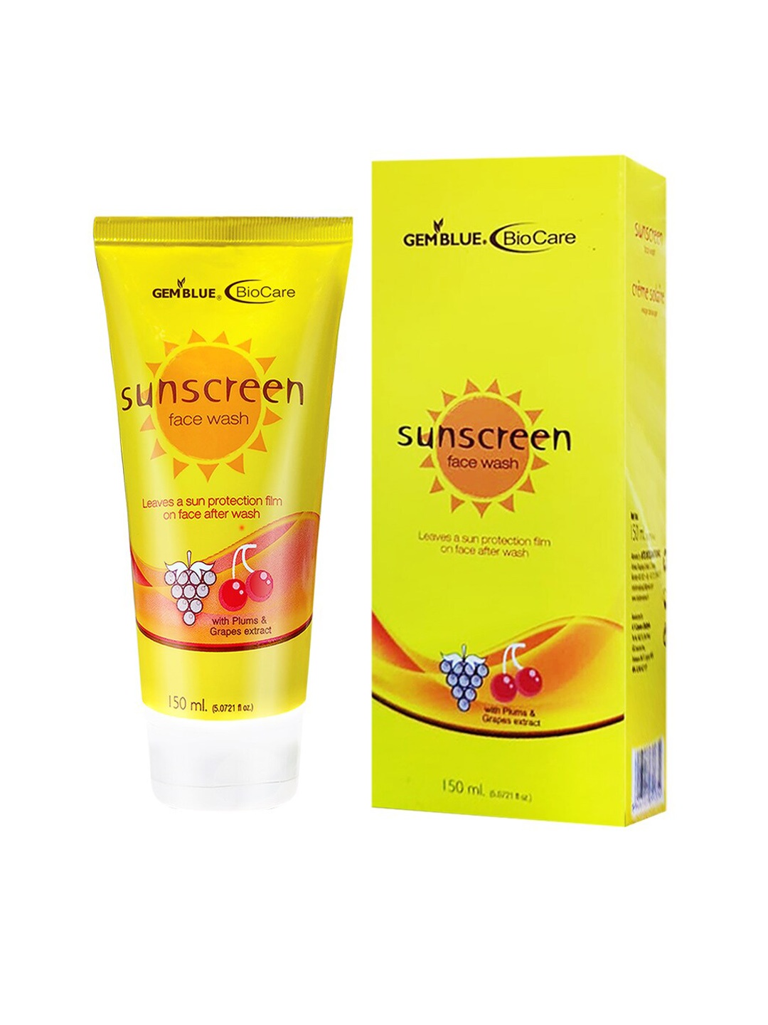 

GEMBLUE BioCare Sunscreen Face Wash - 150 ml, Yellow