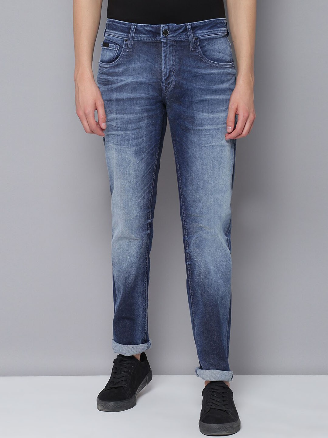 

Antony Morato Men Blue Regular Fit Mid-Rise Clean Look Stretchable Jeans