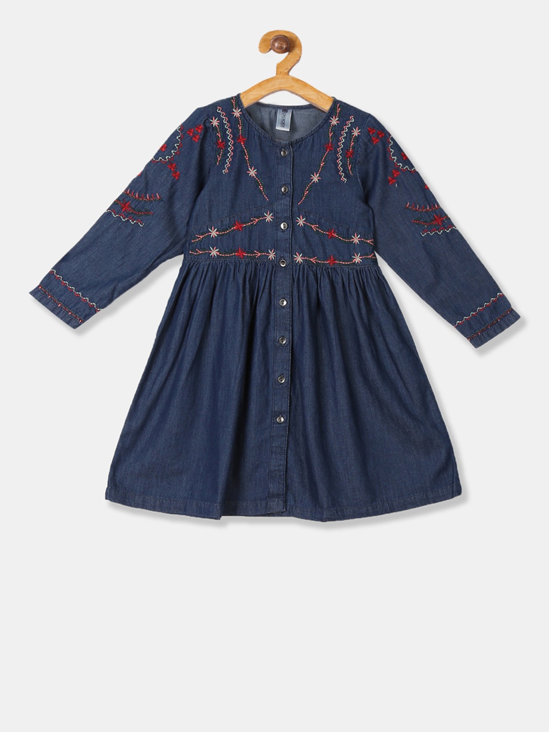 

Cherokee Girls Blue Solid A-Line Dress