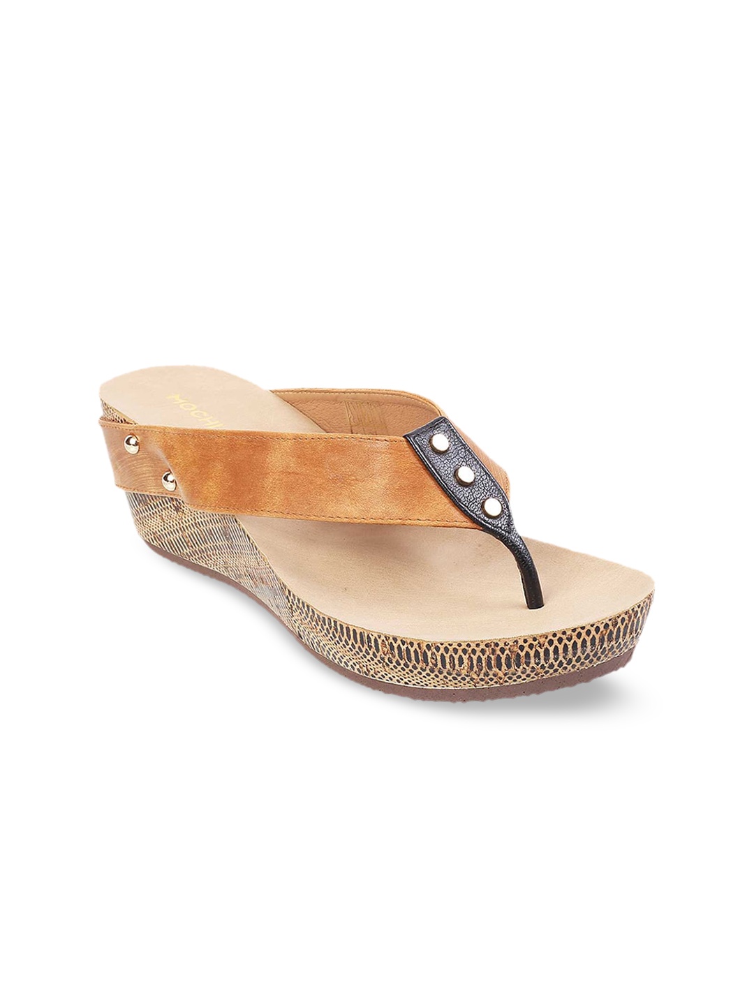 

Mochi Women Brown Solid Wedges