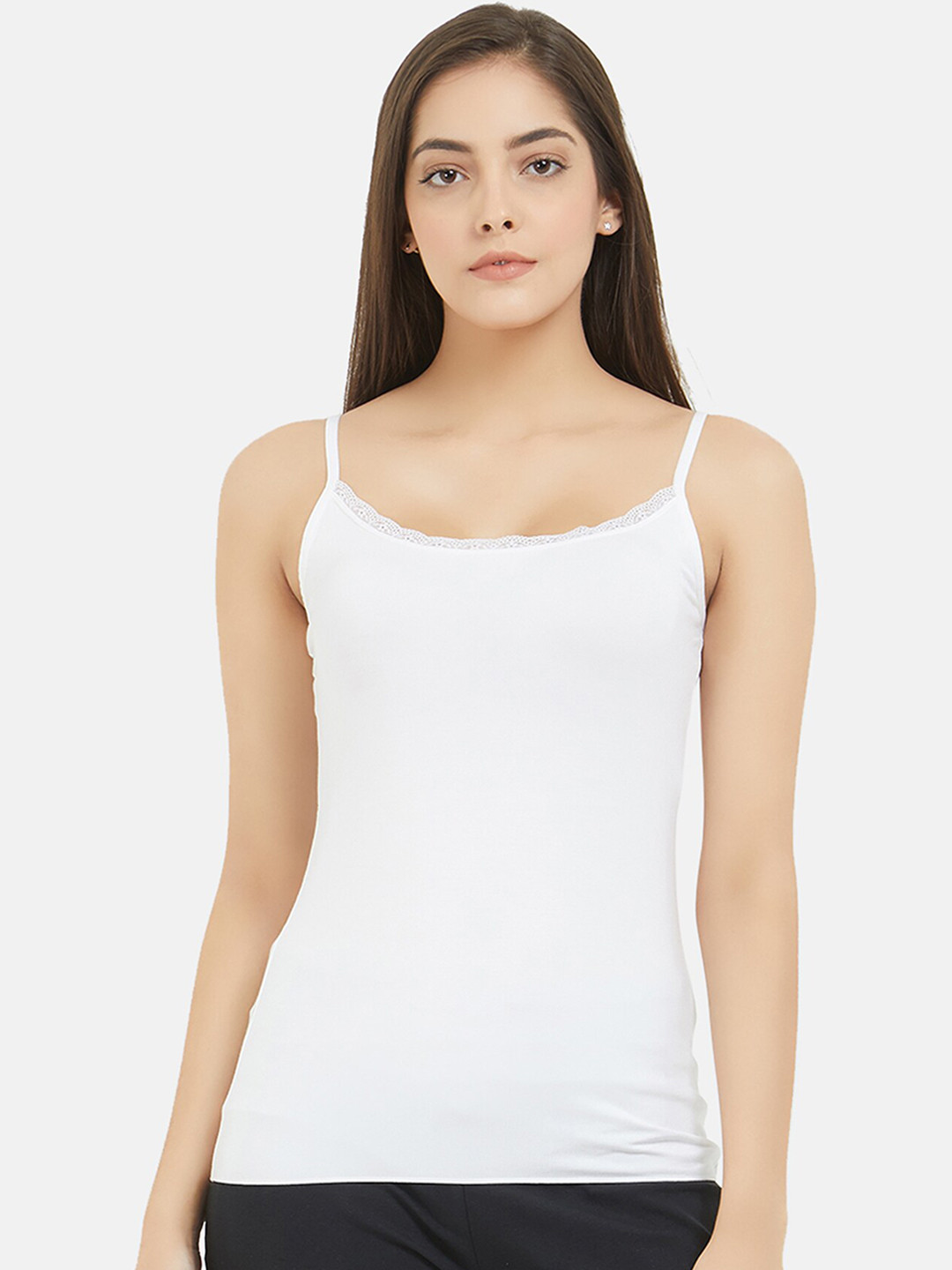 

Fruit of the loom Women White Solid Camisole