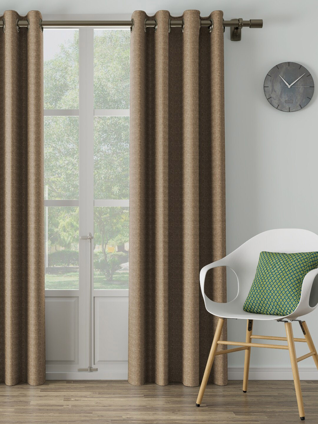 

DDecor Brown Single Door Curtain
