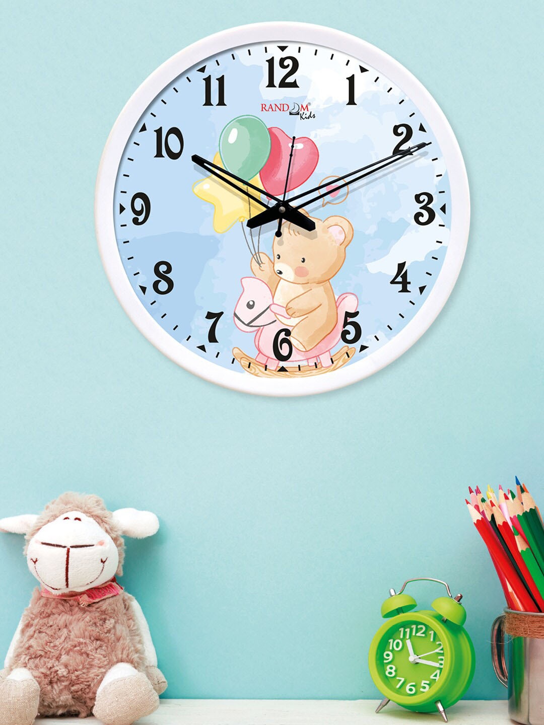 

RANDOM Blue Round Printed 30 cm Analogue Wall Clock