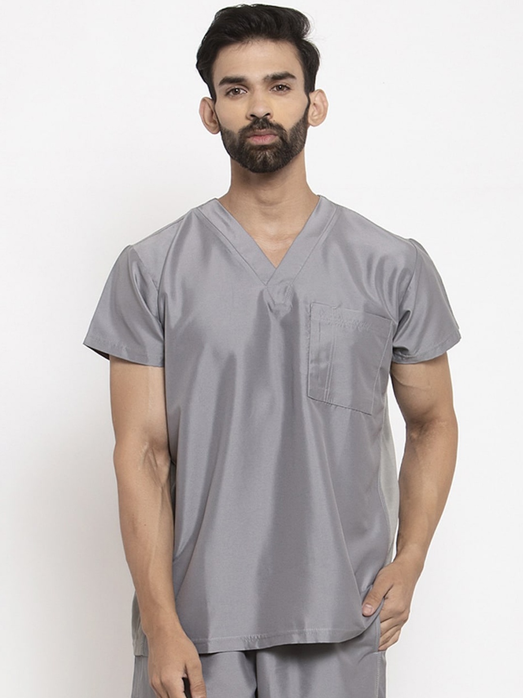 

Invincible Men Scrub Top, Grey