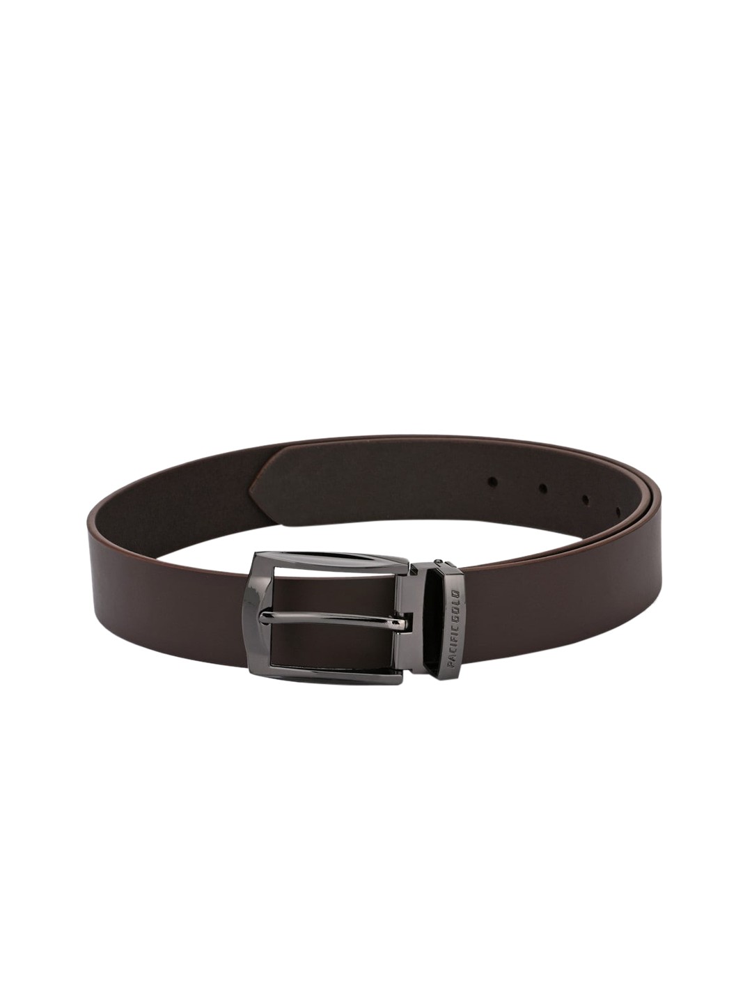 

Pacific Gold Men Coffee Brown Solid Belt