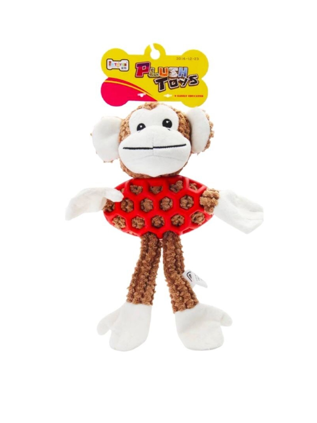 

Poochles Monkey & Two Knot Rope Combo Dog Toys, Brown