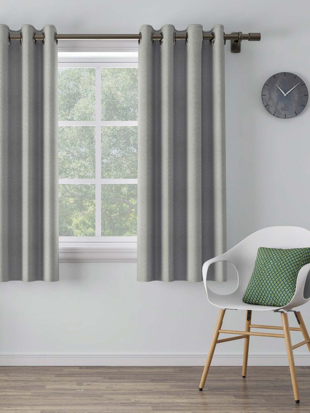 

DDecor Grey Single Curtain Curtain