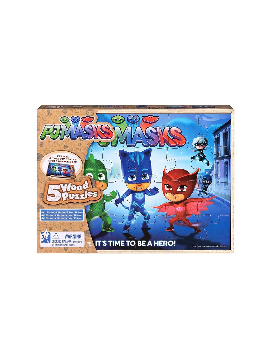 

PJ MASK Unisex Kids Multicoloured Non Allergic 5 Wood Puzzles, Multi