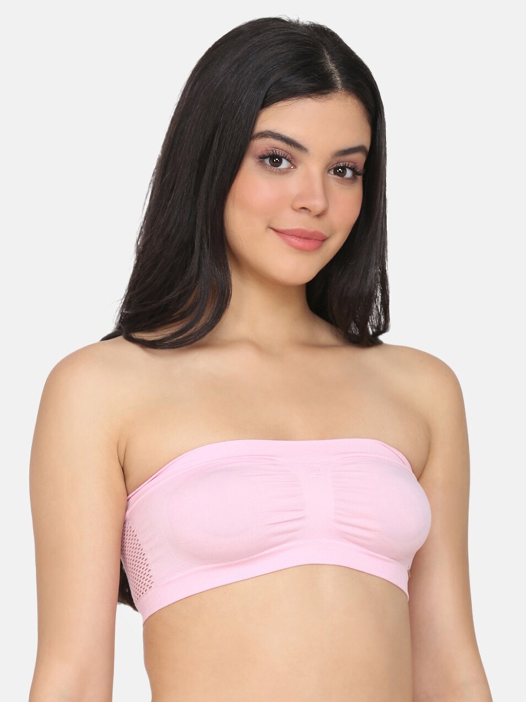 

Da Intimo Pink Solid Non-Wired Non Padded Bandeau Bra DI-1284 LIGHT PINK-C20