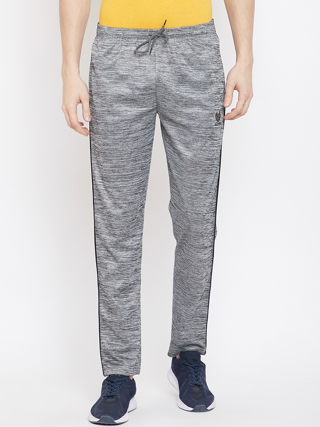 

Adobe Men Grey Solid Straight-Fit Track Pants