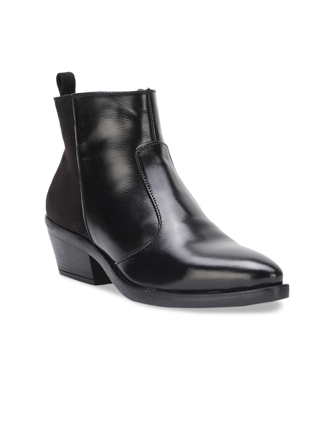 

Bruno Manetti Women Black Solid Heeled Boots
