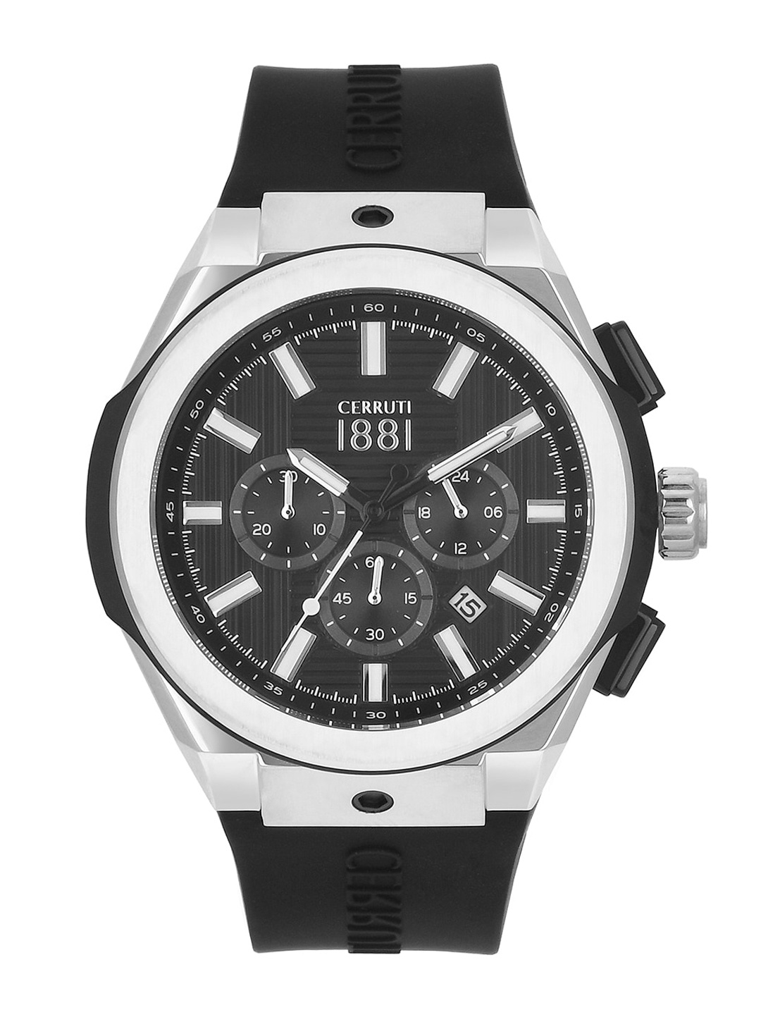 

Cerruti 1881 Men Black Analogue Chronograph Watch CRA163STB02BK