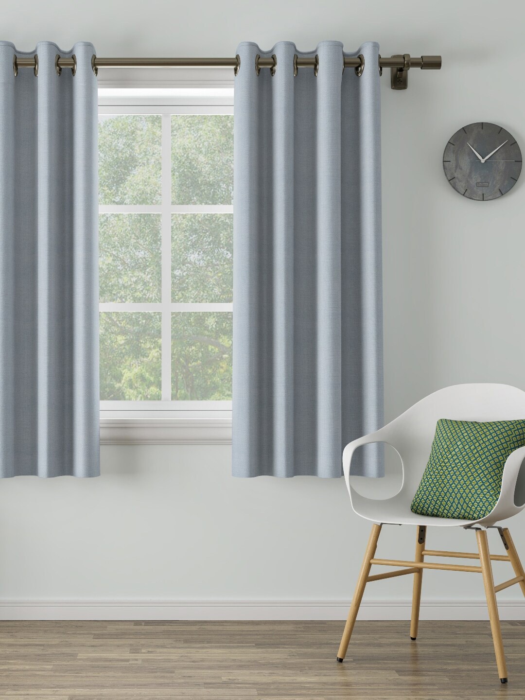 

DDecor Blue Single Window Curtain