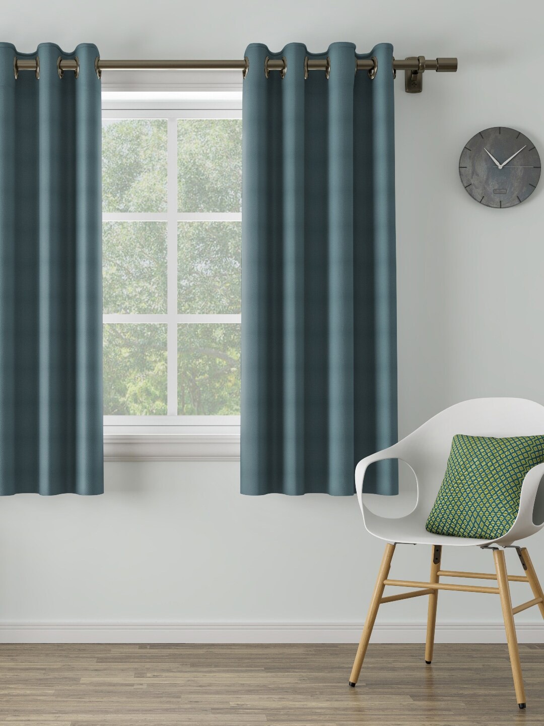 

DDecor Turquoise Blue Single Curtain