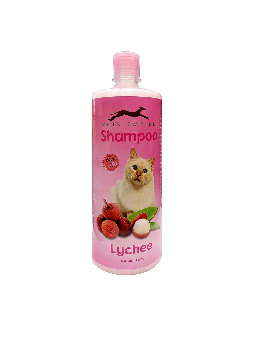 

PETS EMPIRE Naturally Organic Lychee Body Shampoo For Pets 1000ml, Pink
