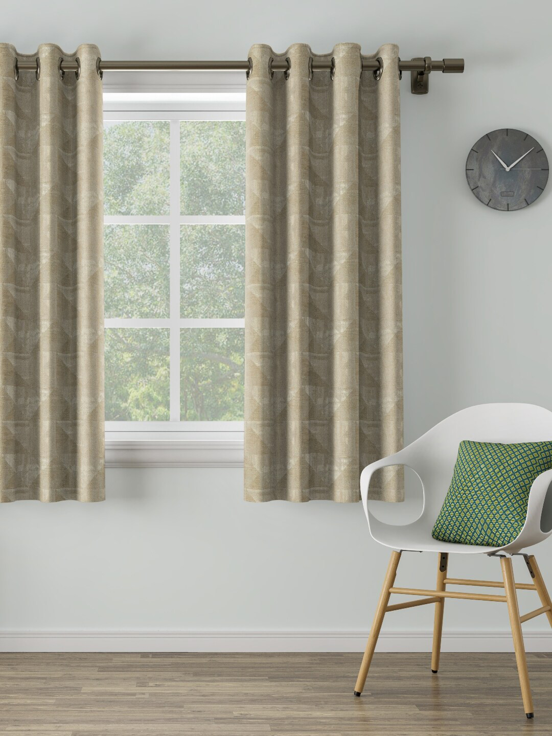 

DDecor Beige Single Window Curtain
