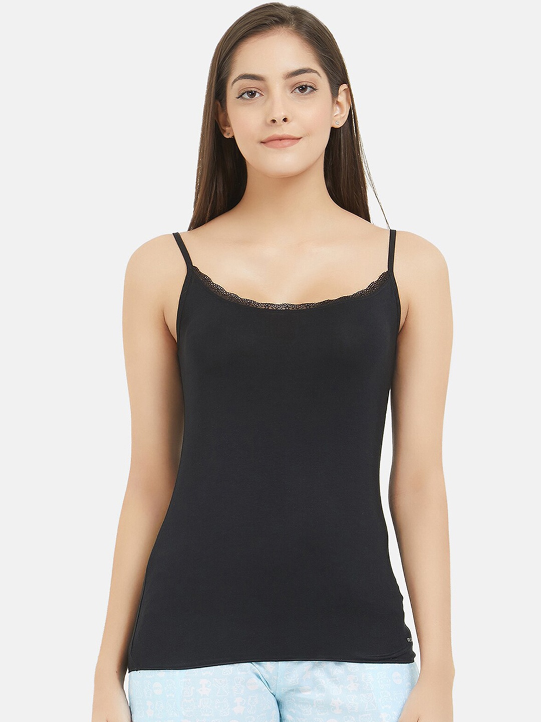 

Fruit of the loom Women Black Solid Camisole FCAS04-A1S1