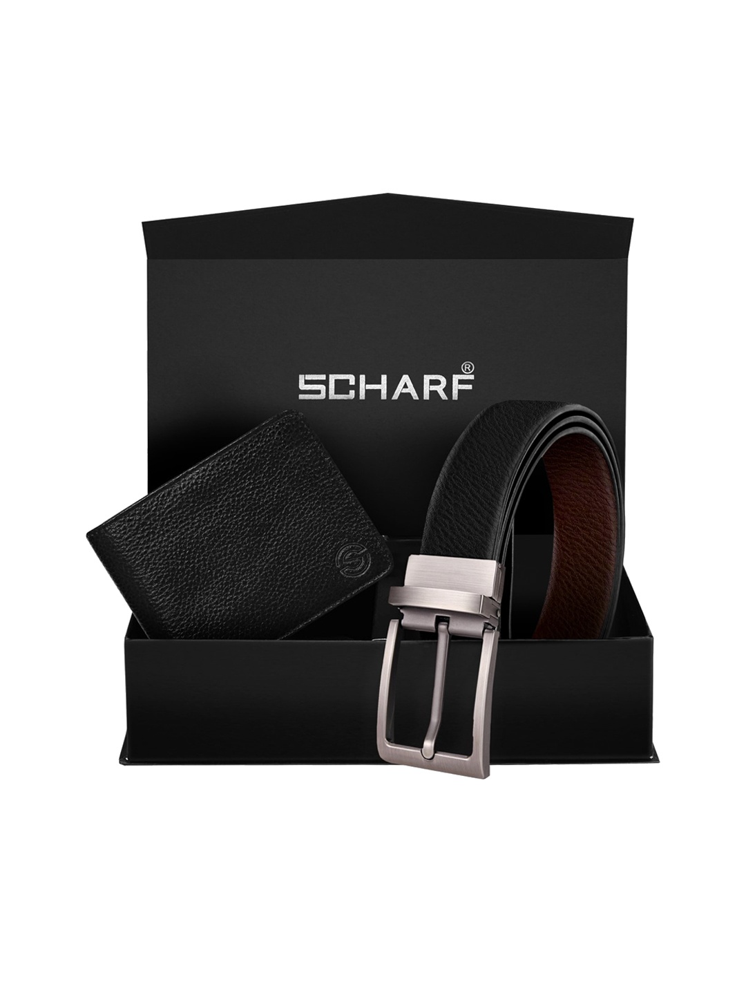 

SCHARF Men Black Leather Accessory Gift Set