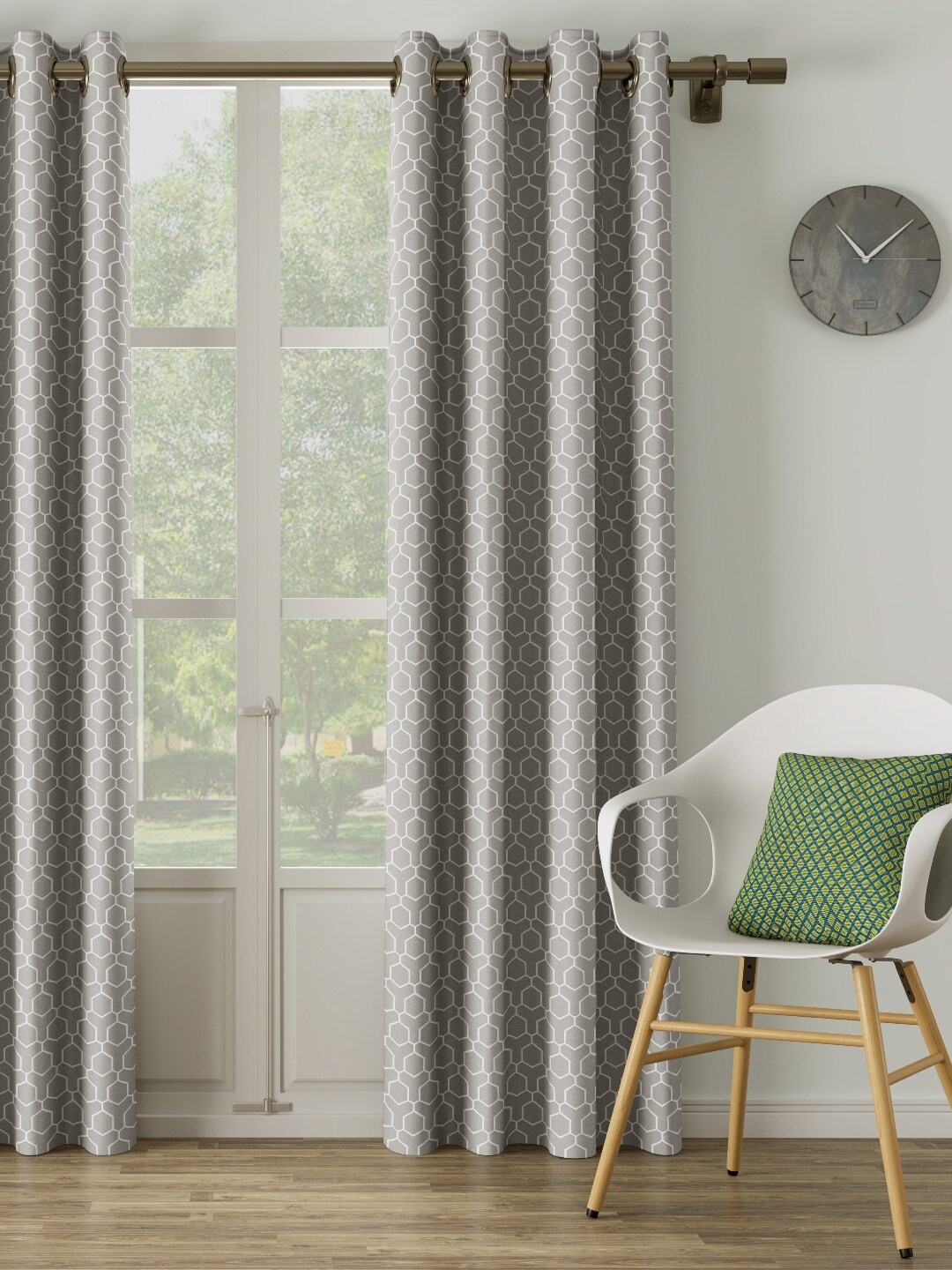 

DDecor Grey Single Curtain Curtain