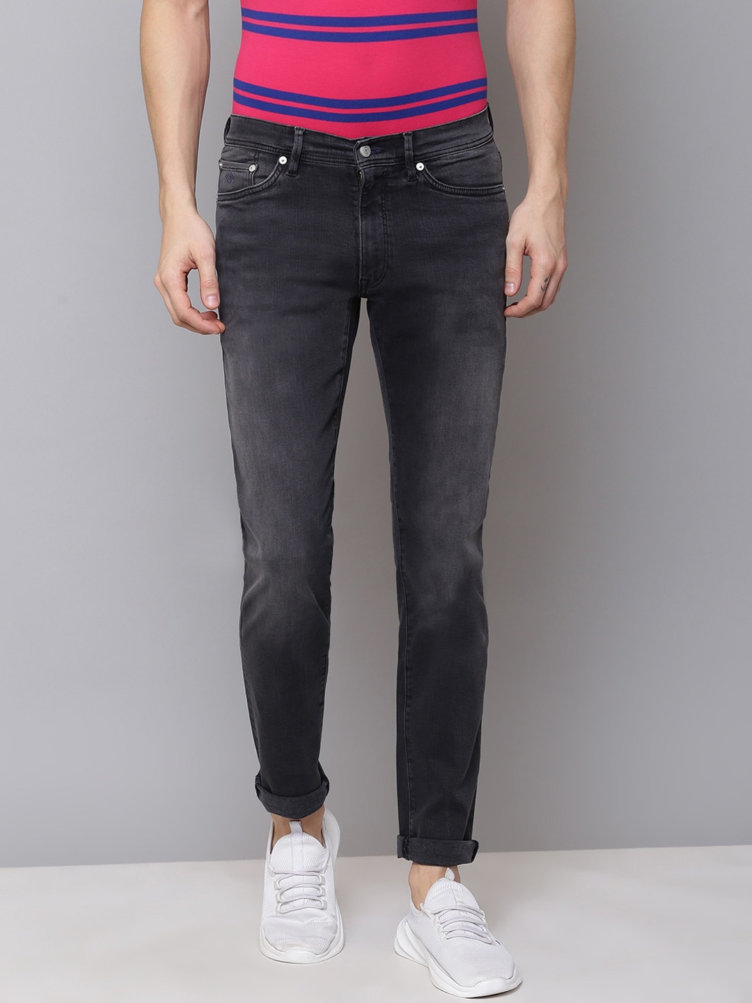

GANT Men Black Skinny Fit Mid-Rise Clean Look Jeans