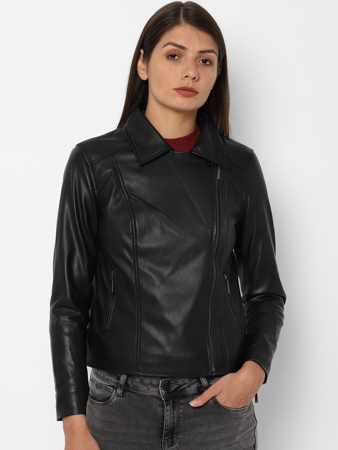 

Allen Solly Woman Black Solid Tailored Jacket