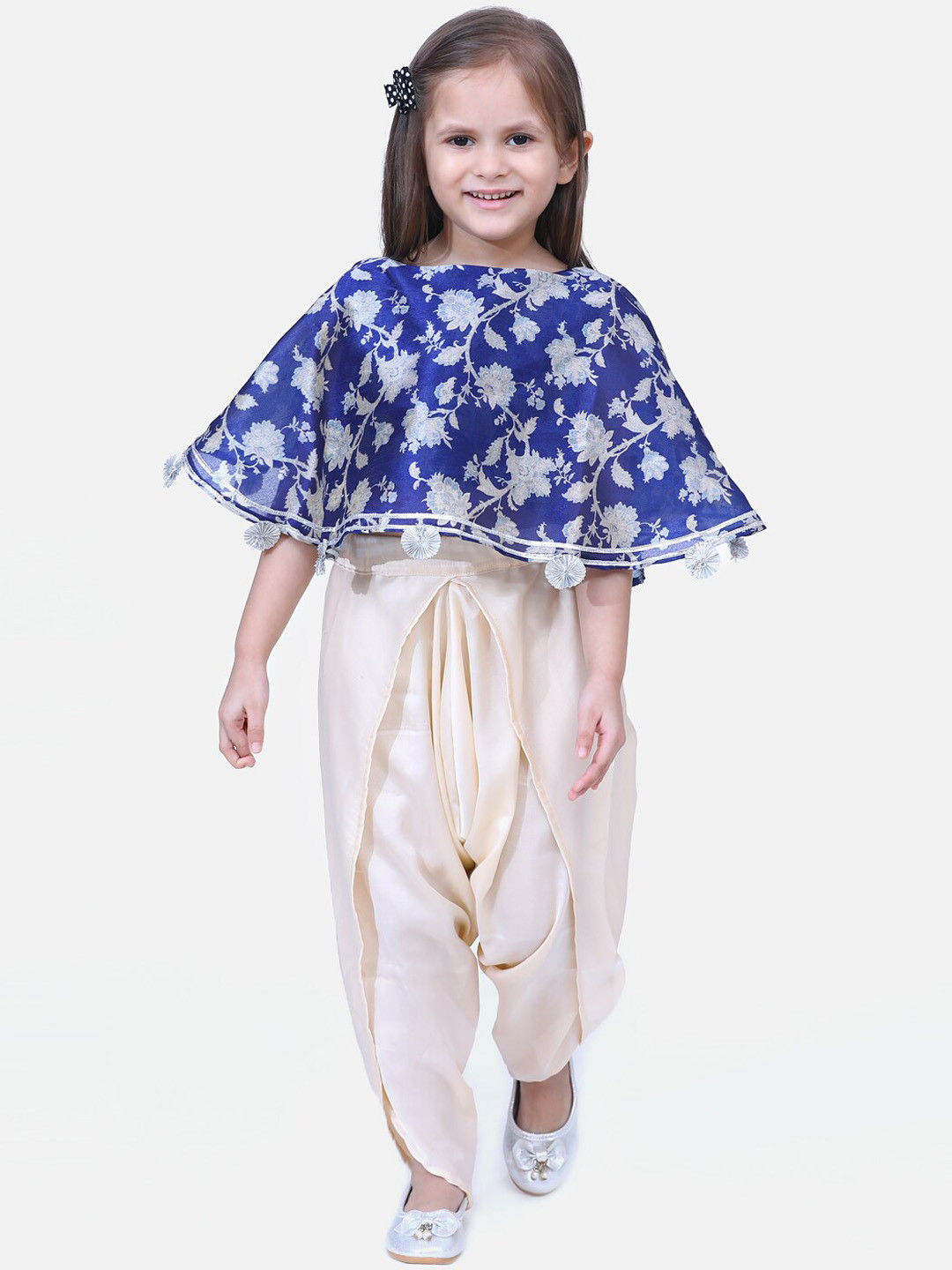 

Fairies Forever Girls Blue & Off-White Printed Clothing Set