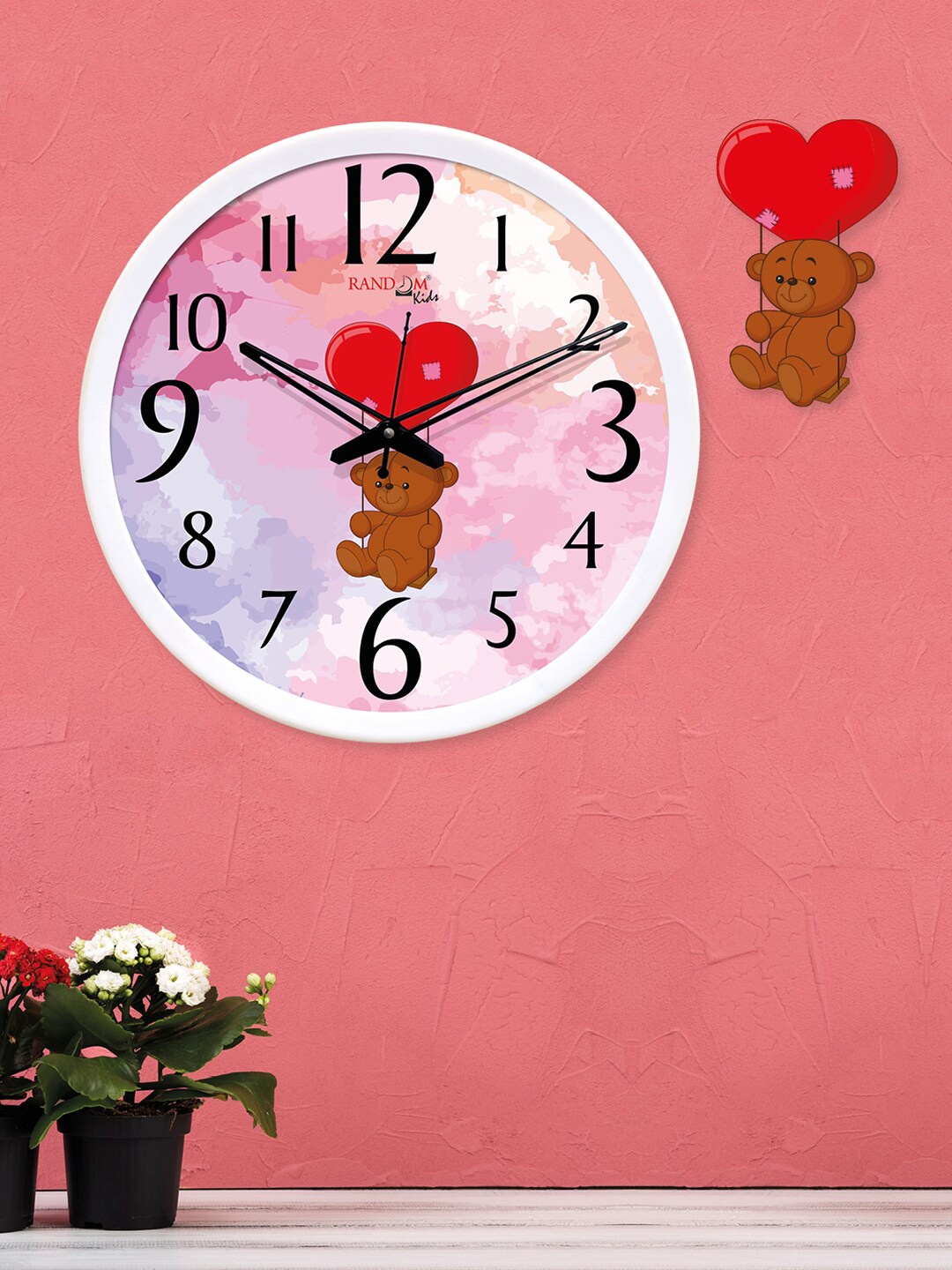 

RANDOM Pink Round Printed 30 cm Analogue Wall Clock