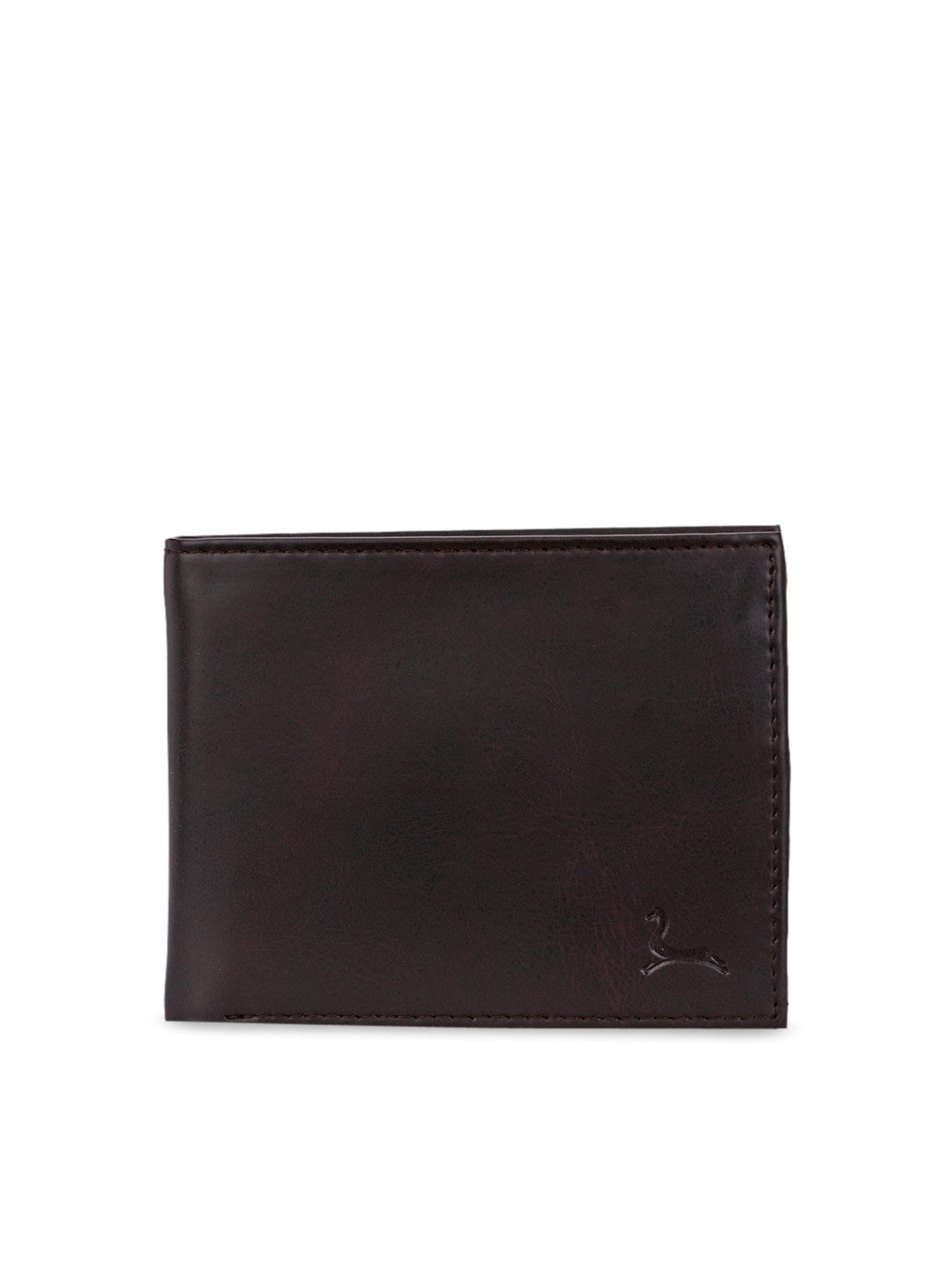 

Pacific Gold Men Coffee Brown Solid Two Fold Wallet
