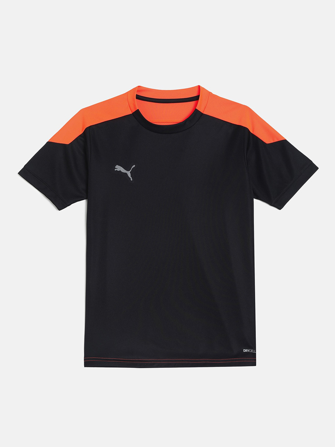 

Puma Boys Black & Orange Colourblocked Round Neck T-shirt