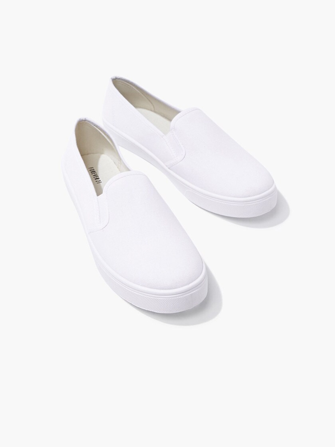 

FOREVER 21 Women White Slip-On Sneakers