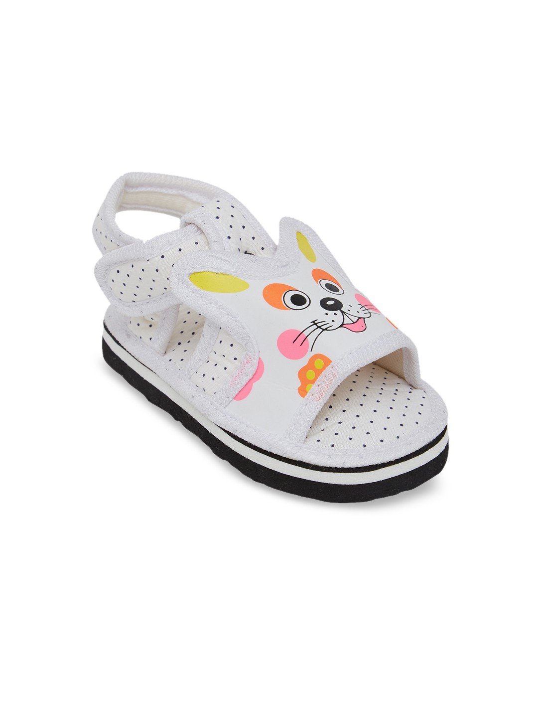 

CHiU Kids White Printed Comfort Sandals with Kweeking Sound