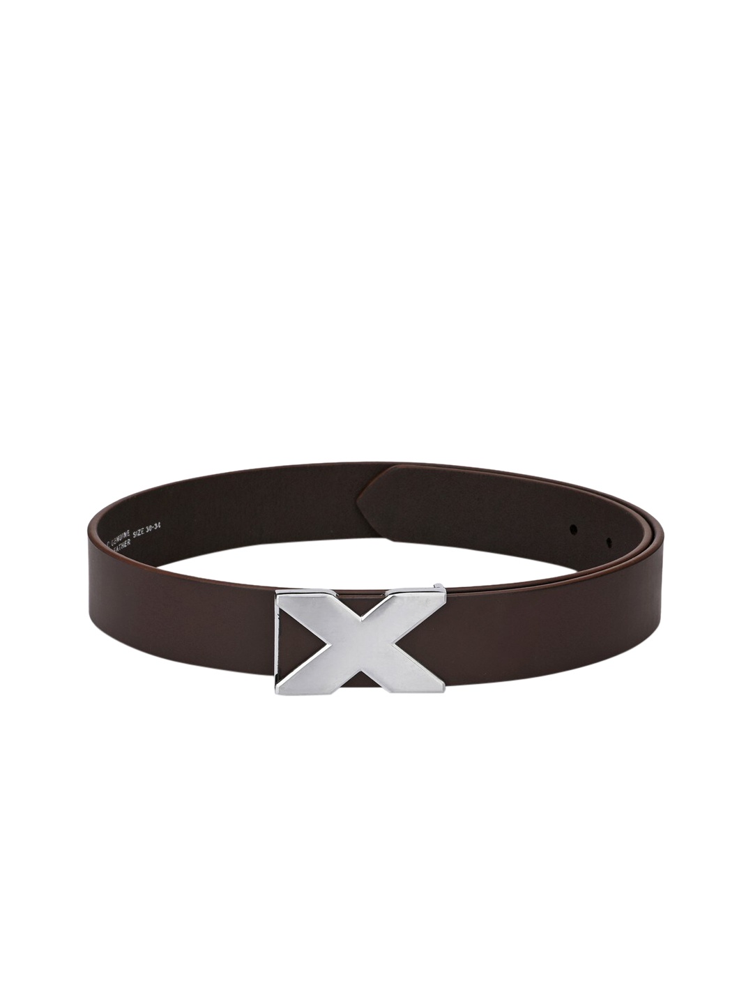 Pacific Gold Men Brown Solid Genuine Leather Belt