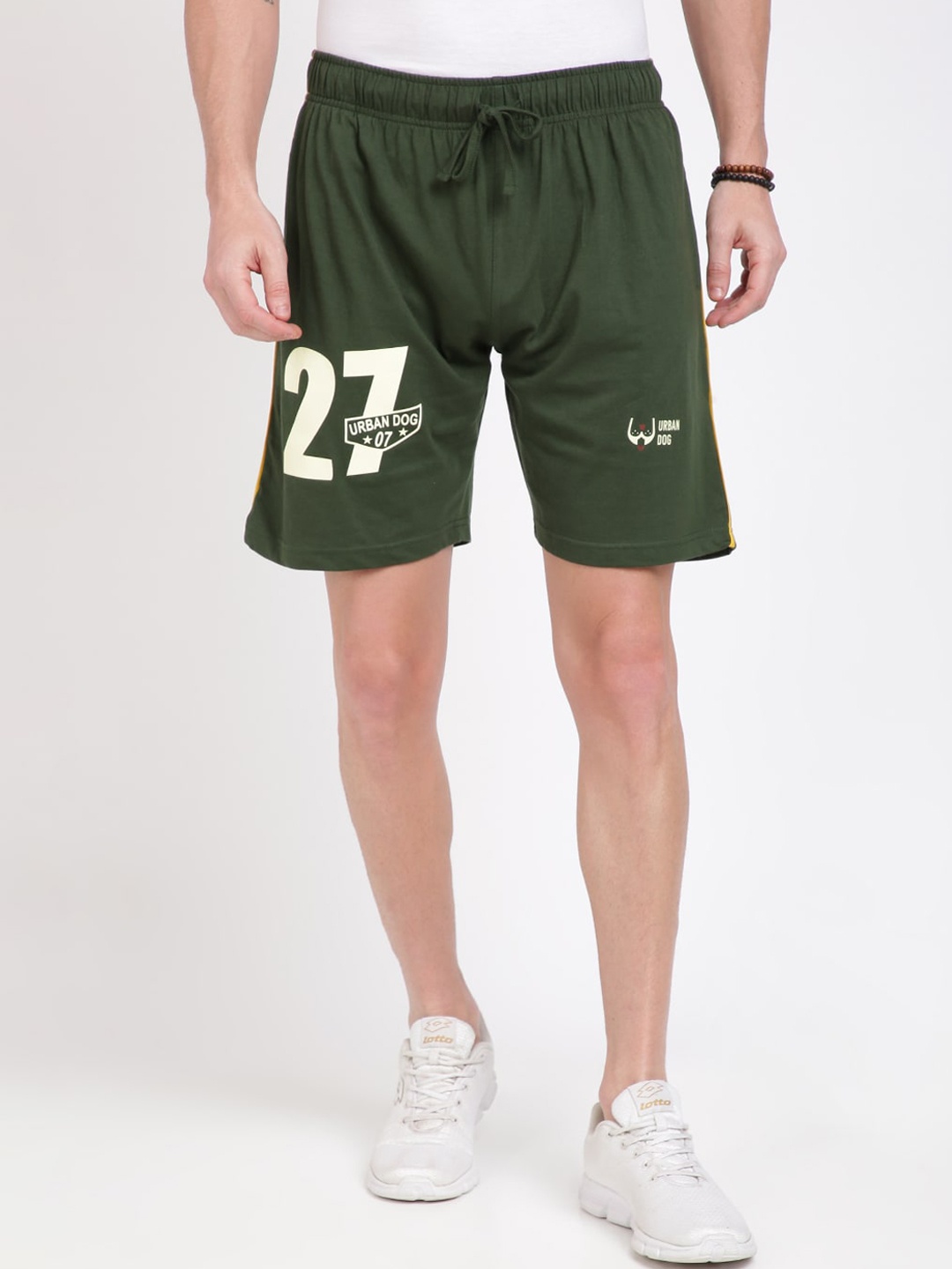 

Urban Dog Men Green Printed Regular Fit Regular Shorts