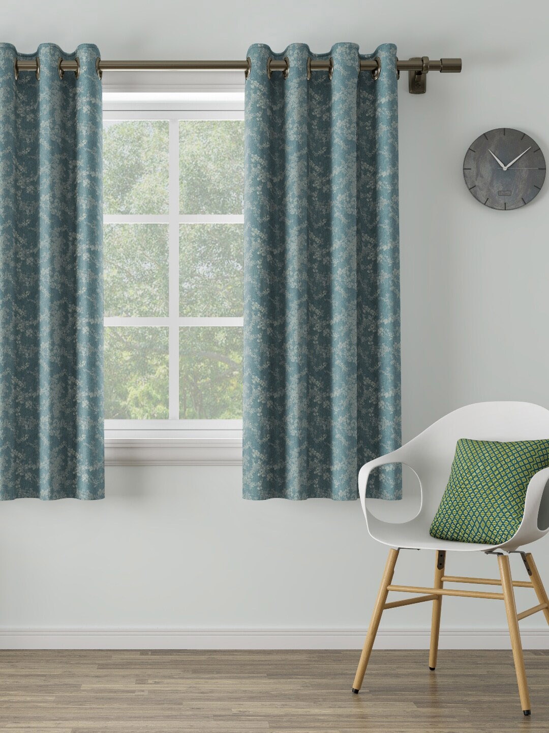 

DDecor Blue Single Wiindow Curtain