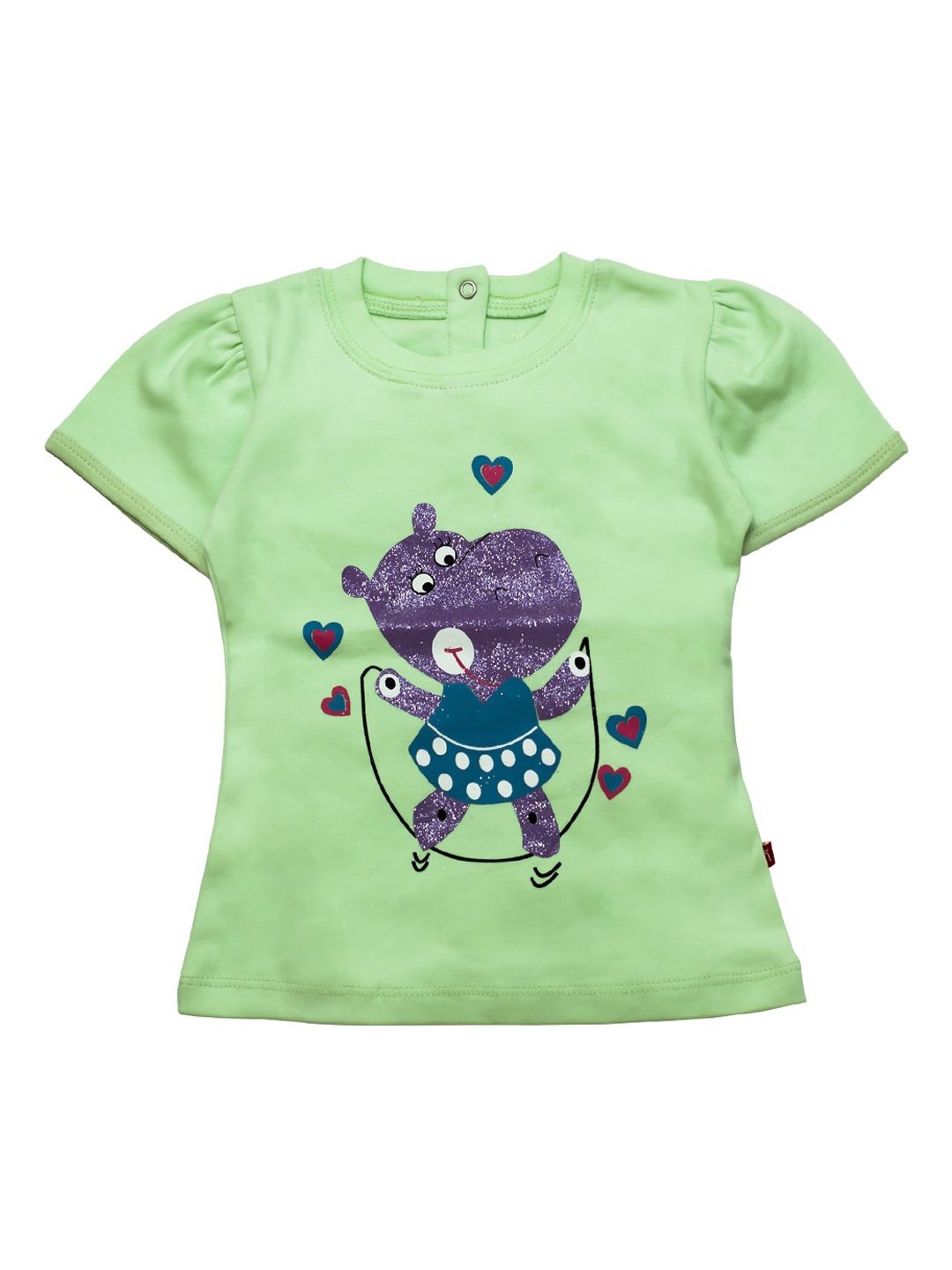 

Nino Bambino Girls Green Printed Organic Cotton Top