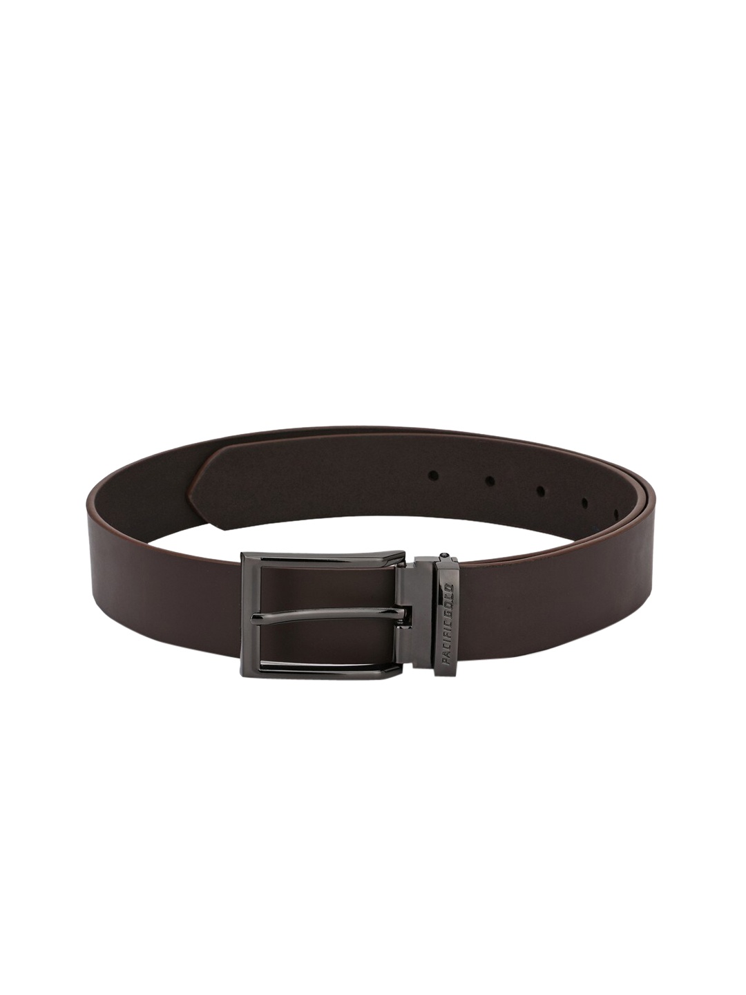 

Pacific Gold Men Brown Solid Leather Belt