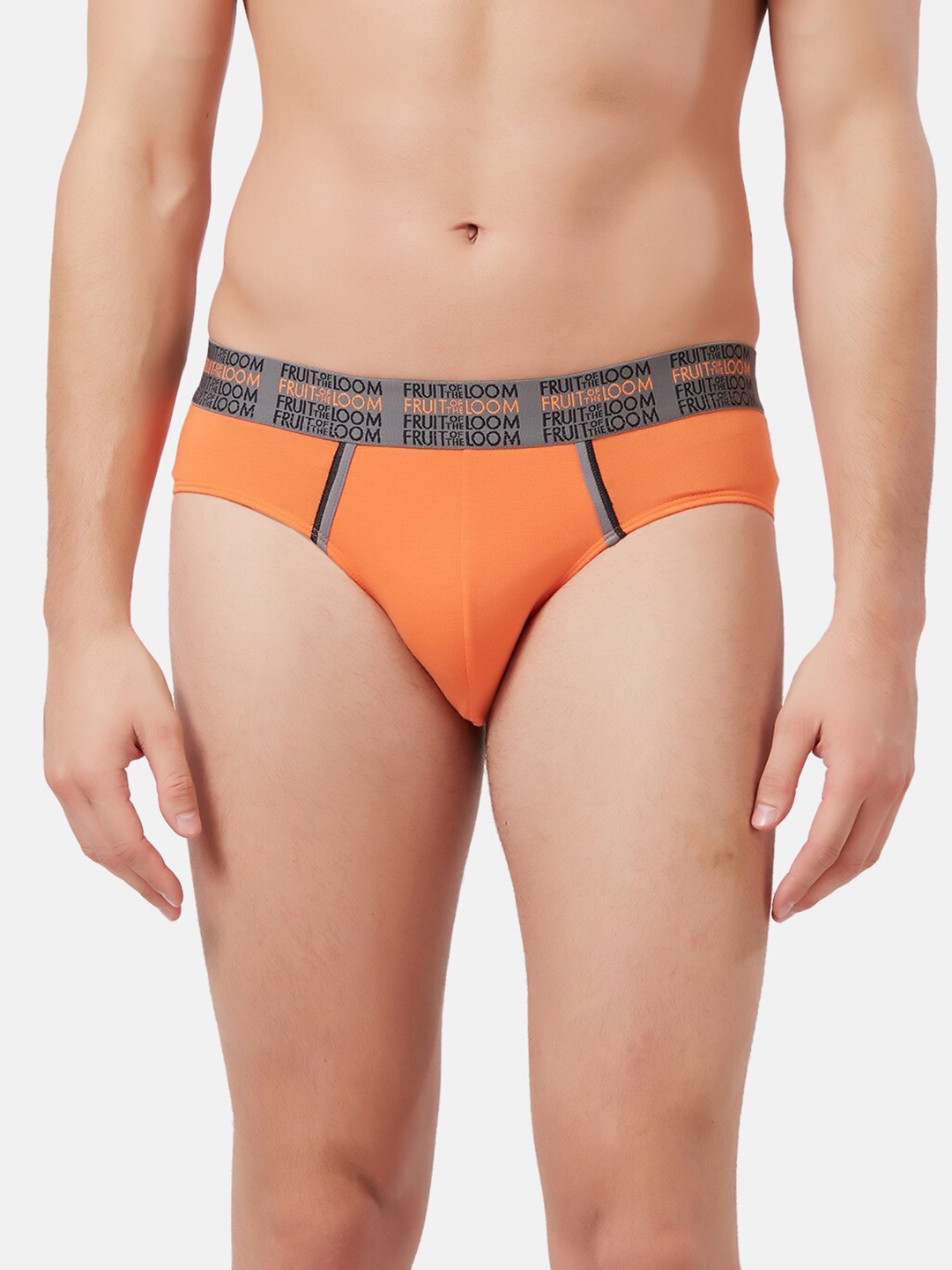 

Fruit of the loom Men Orange Solid Hip Briefs MHB07-A1S4