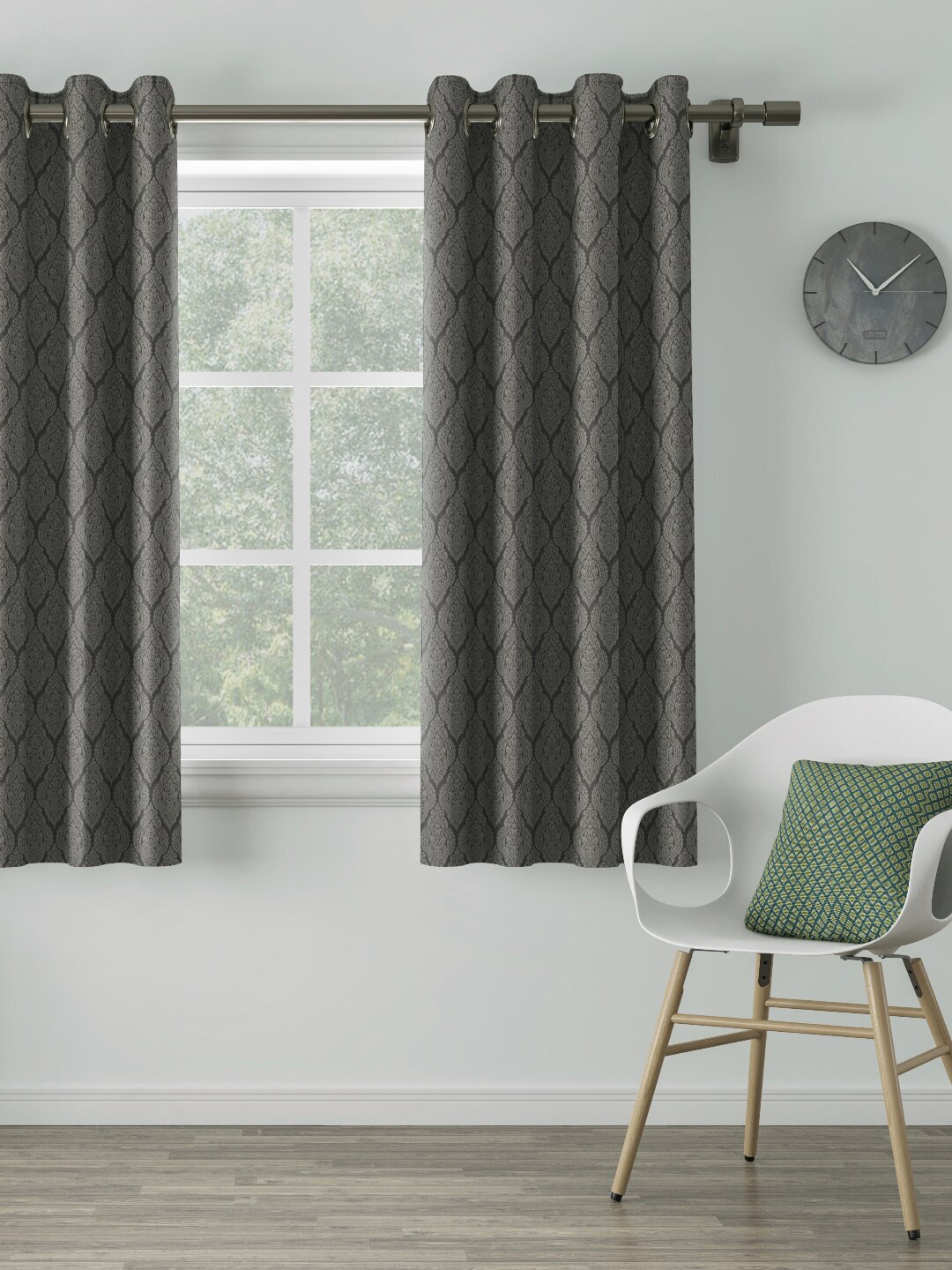

DDecor Grey Single Window Curtain