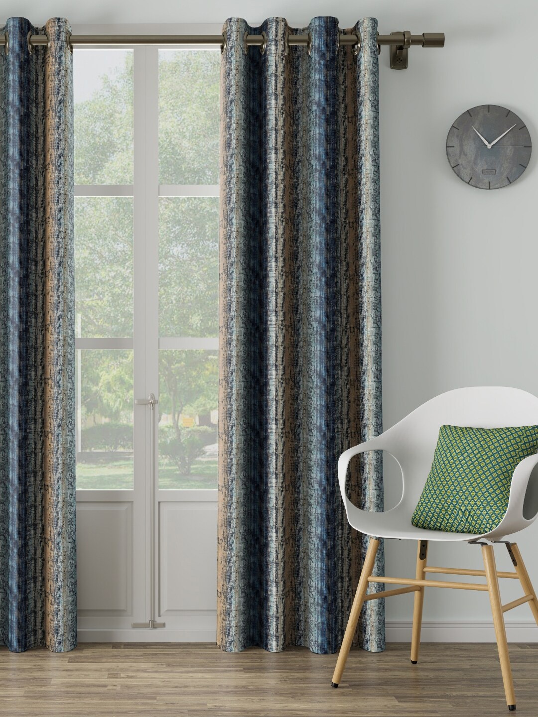 DDecor Blue Single Curtain