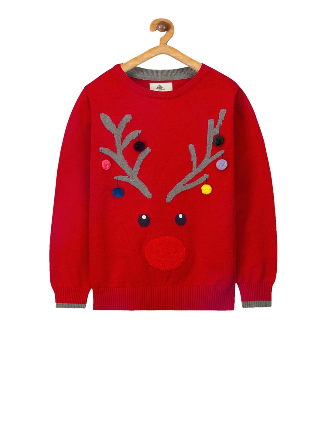 

Cherry Crumble Boys Red Printed Pullover Sweater