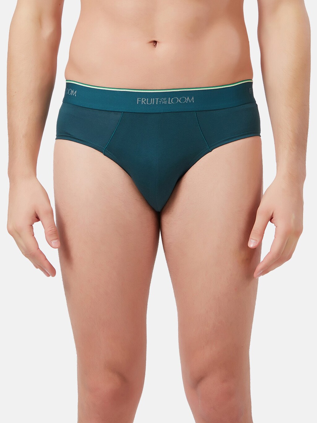 

Fruit of the loom Men Teal Green Solid Basic Brief MHB06-A1S4