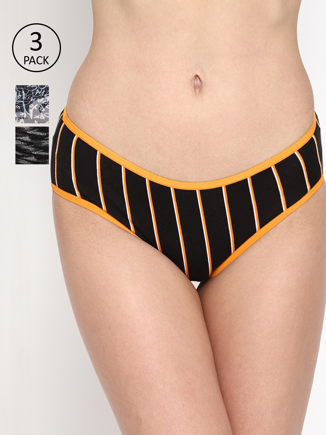 

Skidlers Women Pack of 3 Hipster Briefs SKD-BRIEF-43-GREY-44-MUTS-45-BLACK-COMBO