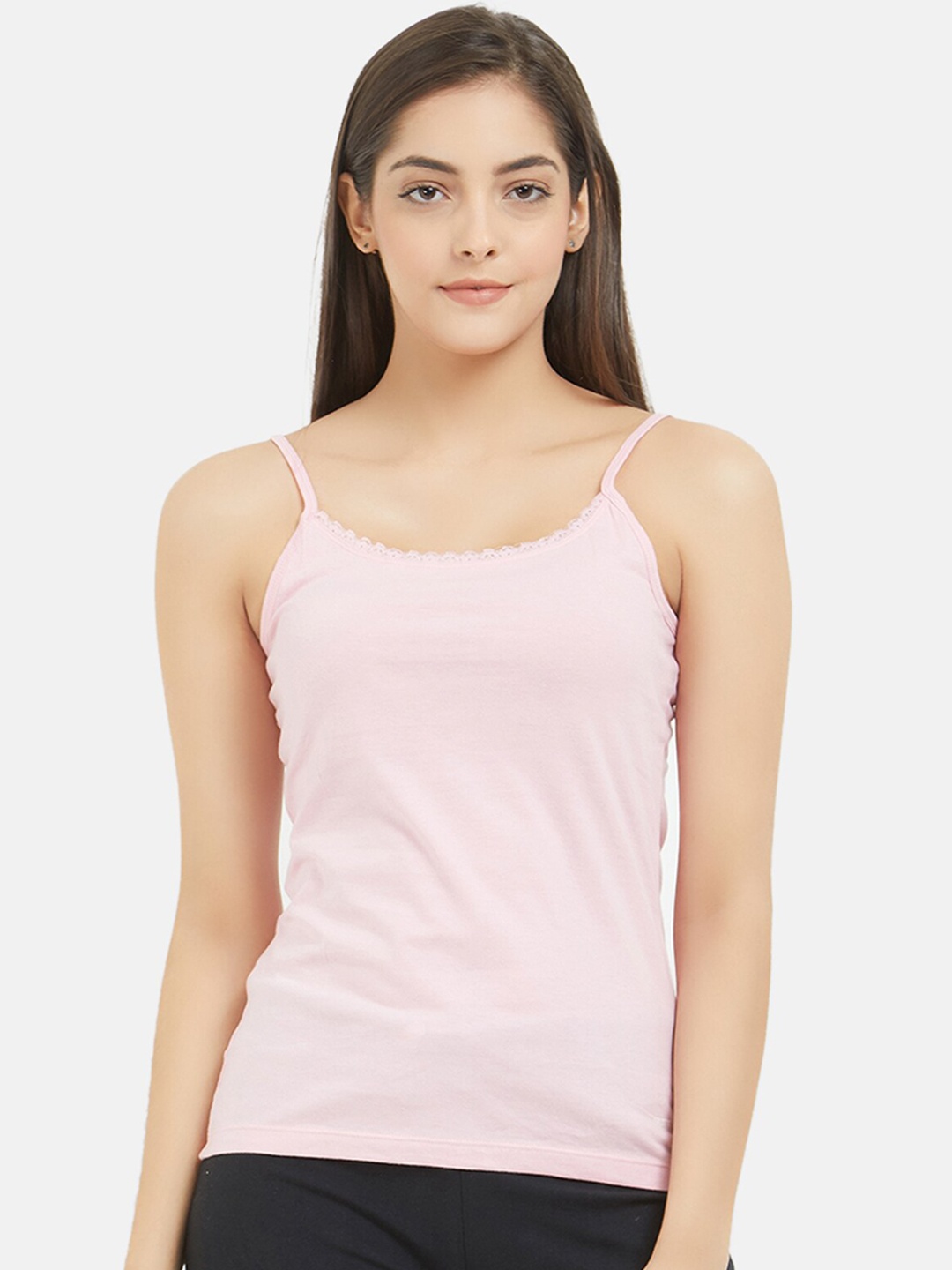 

Fruit of the loom Women Pink Solid Camisoles